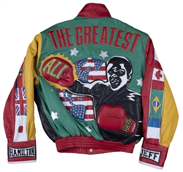 2000s Muhammad Ali Signed "Jeff Hamilton" Leather Jacket (Beckett)
